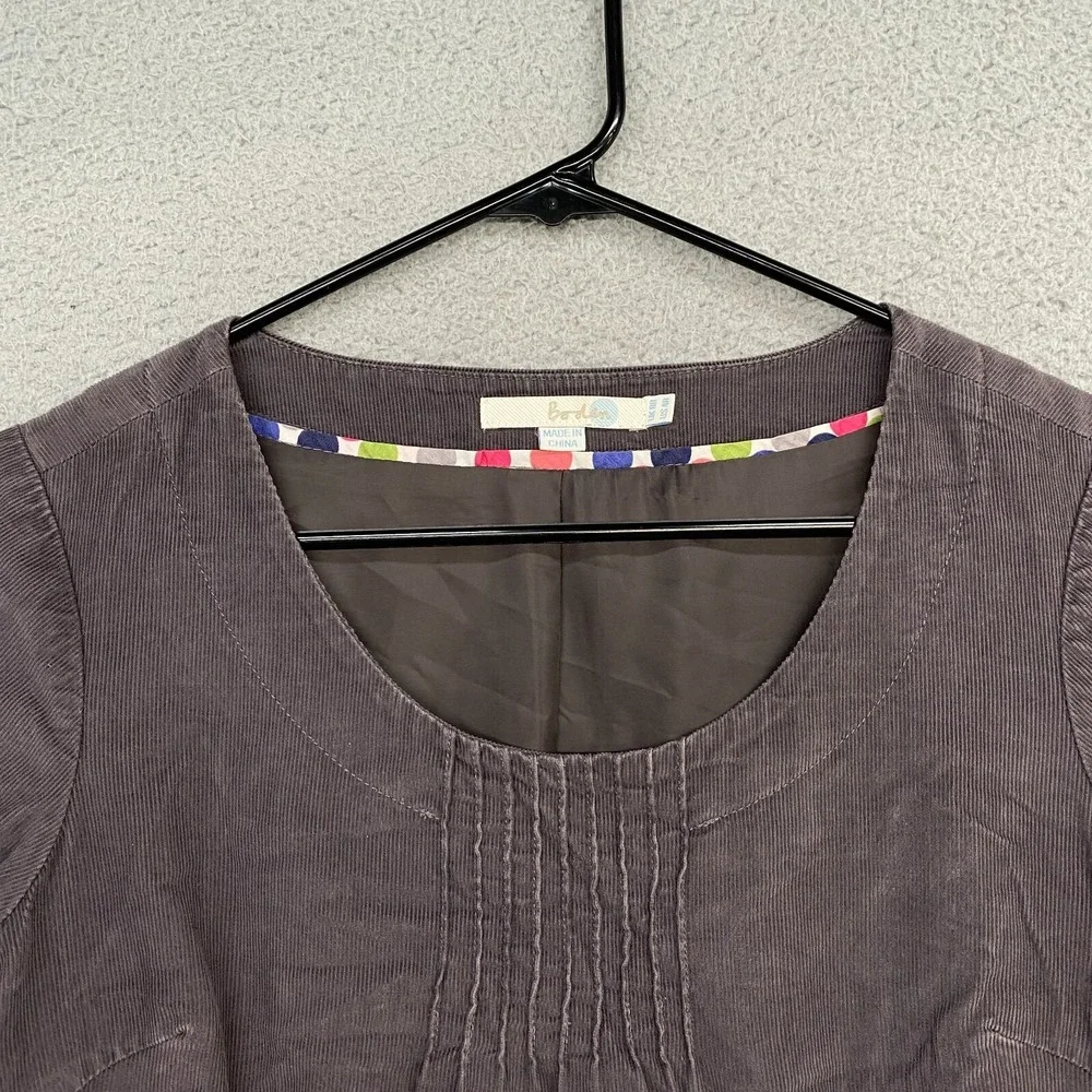 Boden Dress Womens 4 Corduroy Short Sleeve Cotton Y2K Sheath Lightweight‎